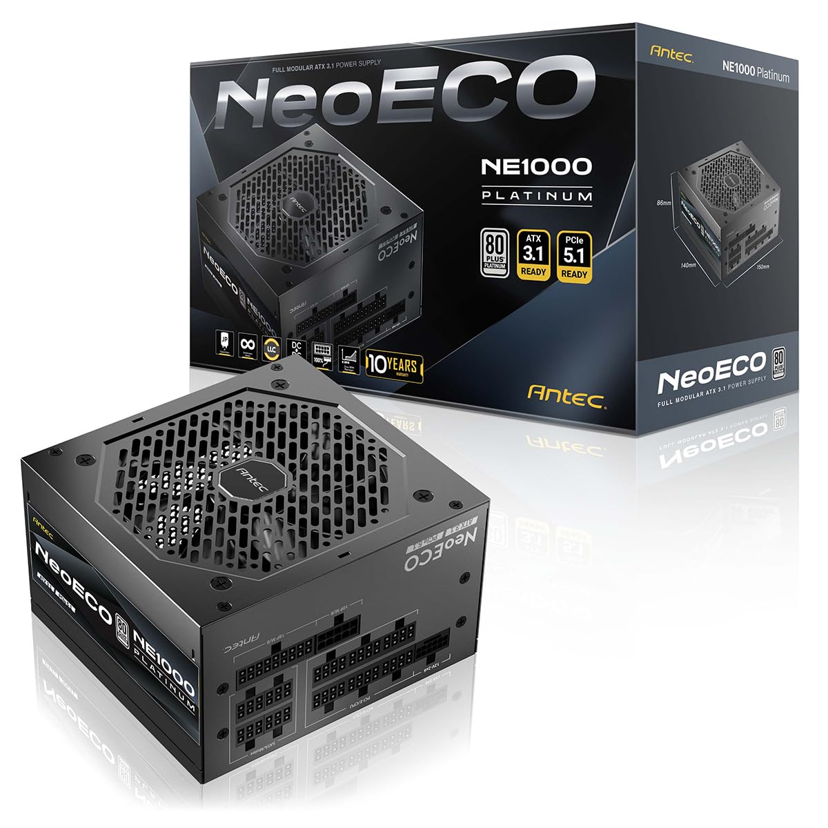 Amazon | ANTEC NE1000 PLATINUM ATX 3.1 PC電源ユニット 1000W PCIe